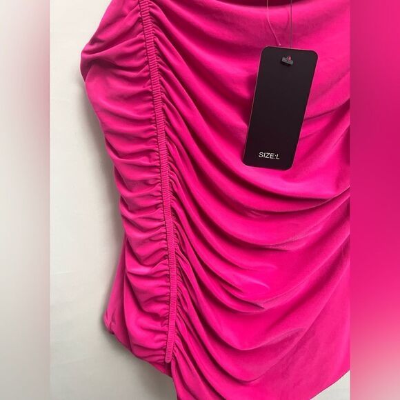 21 Saints Ruched Bodysuit Pink - Picture 3 of 6